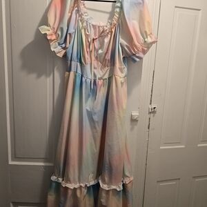 SHEIN Curve Pastel Maxi Dress